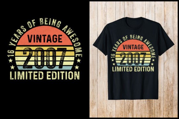 2007 Limited Edition Birthday Graphics & T-Shirt Designs