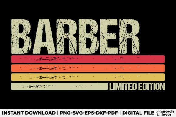 Barber Birthday Job Title T-Shirt Graphics