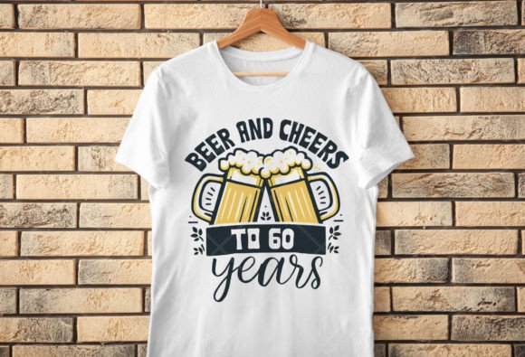 Beer Birthday 60 Years Svg for T-Shirt Graphics