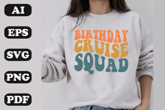 Birthday Cruise Squad Graphics for T-Shirt Designs