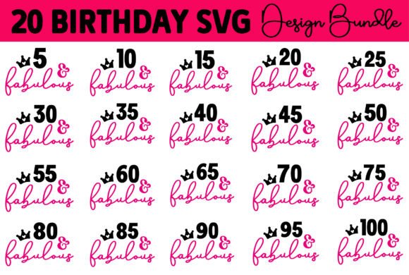 Birthday SVG Bundle for T-Shirt Graphics & Branding