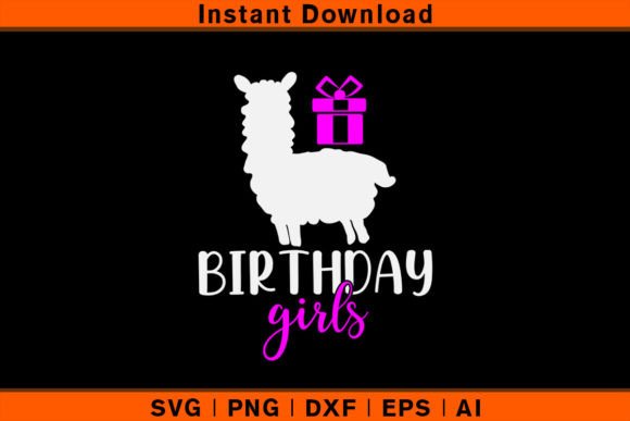 Llama Birthday Girls Graphics